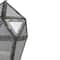 10.5" Silver And Clear Mirrored Geometric Framed Drop Ornament
